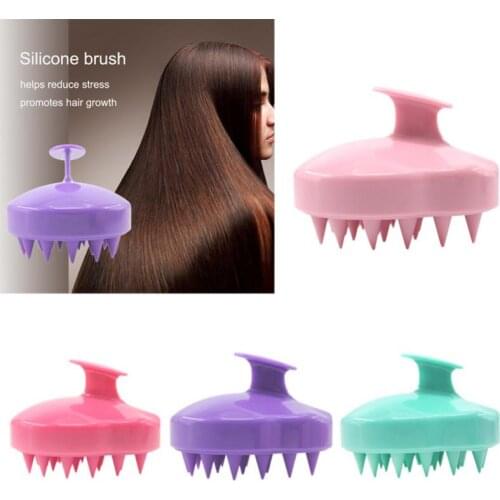 New Upgraded Version 5 Colors Spa Slimming Massage Brush Silicone Scalp Shampoo Scalp Hair Washing Comb Shower Bath Brush