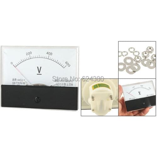 DC 0-600V 600V Analog Volt Voltage Panel Meter Voltmeter Gauge 44C2-V