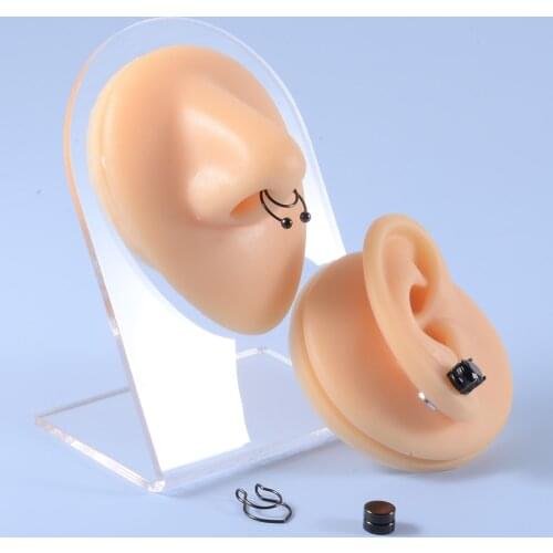 Surgical Steel Fake Nose Ring Earrings No Pierce Nose Hoop Septum Rings Zircon Strong Magnet Ear Stud Helix Ring earring