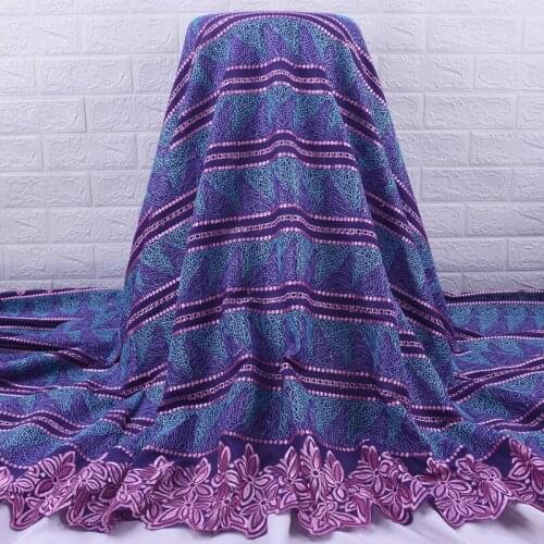 Zhenguiru Purple High Quality Swiss Lace Fabric In Switzerland Pretty African Fabric Embroidered Nigerian Fabric For Party A2017