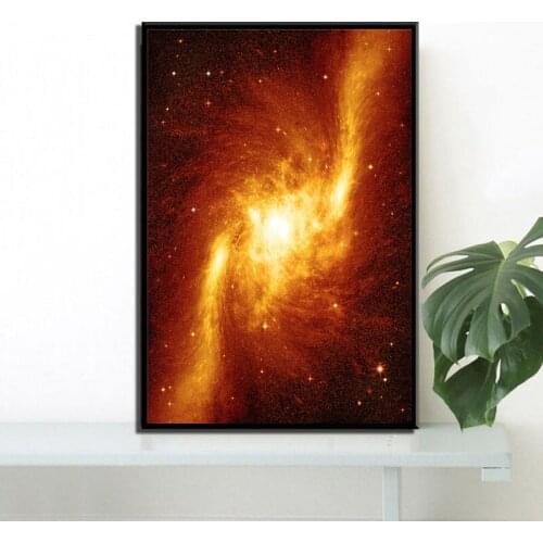 Painting On Canvas Wall Art Home Decor Printed Pictures Universe Space Nebula Painting Starry Sky Planet Poster