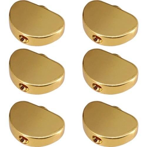 6 Pcs Gold Metal Guitar Tuning Pegs Buttons Machine Heads Knobs with Screws Kit for Acoustic Electric Guitars