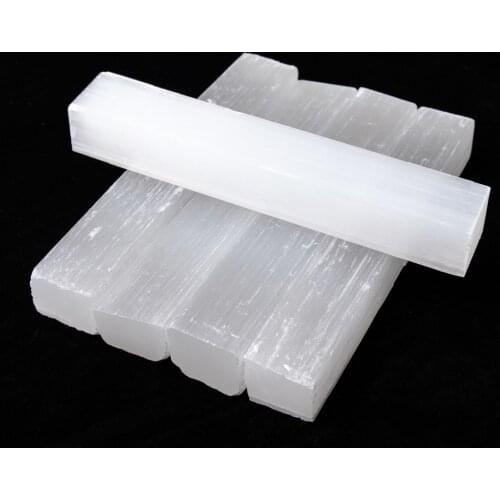 1pcs 85-90g 12cm Selenite Quartz Raw Crystal Healing Stick Point Natural Stones Mineral Specimen Collection