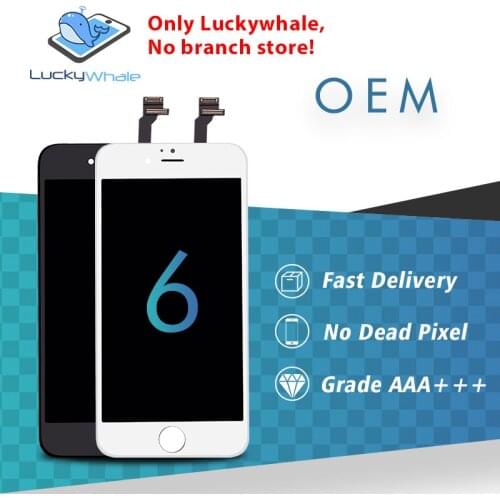 10pcs OEM Display For iPhone 6 LCD Screen Digitizer With Cold Press Frame Assembly replacement