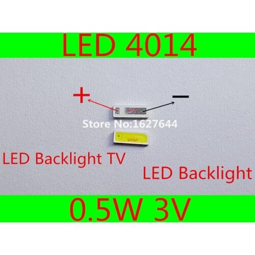1000pcs JUFEI LED 4014 LED Backlight TV High Power 0.5W 3V LED 4014 Cool white For LED LCD TV Backlight Application