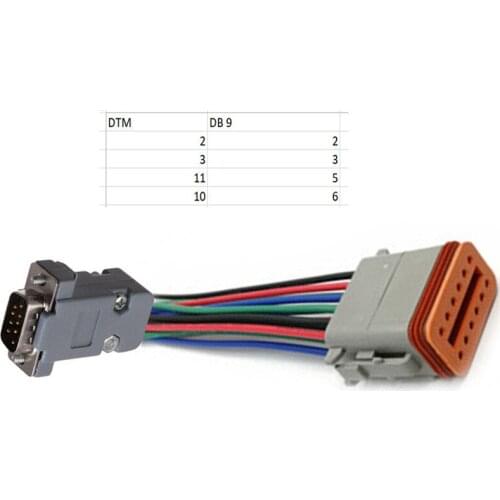 3 meter DT connector deutsch dtm 12pin femal 18 AWG Wire DB9 male connector wire harness custom