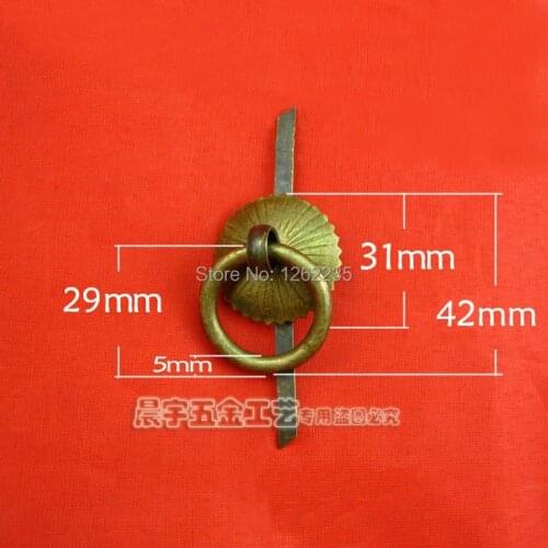 45 * 31MM Single-hole copper handle Antique Chinese furniture accessories simple and classic small drawer door handle