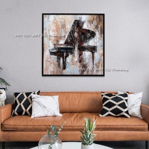 Abstract Vintage Hand Painted Piano Oil Painting Canvas Art Oil Paintings Abstract Wall Pictures Handmade Wall Art For Wall