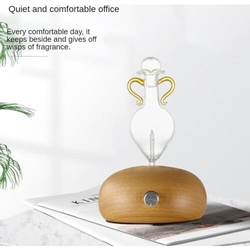 Waterless Essential Oil Pure Diffuser Nebulizer Oil Aromatherapy Diffuser Electric Wood Glass Home Aroma