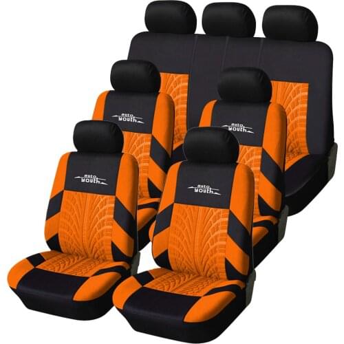 7PCS Car Seat Covers Set Universal Polyester Fabric Auto Seat Covers Fits Most Cars Covers Car Seat Protector 6 Colors