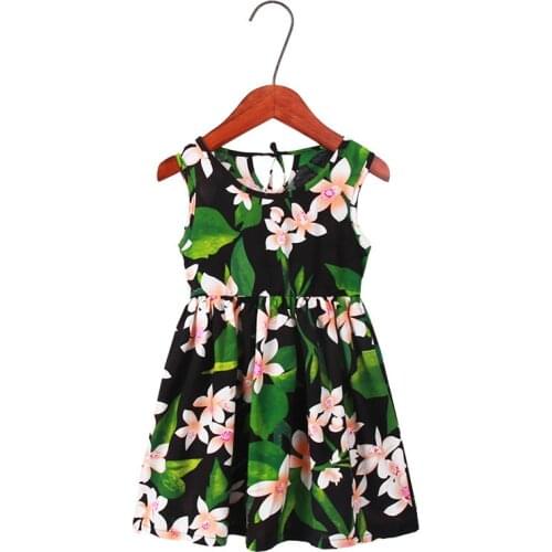 Kids Summer Dress For Girls Princess Beach Bohemia Floral Dresses Up Sleeveless Cotton Children Girl Clothing 3 4 6 8 10 12 Year