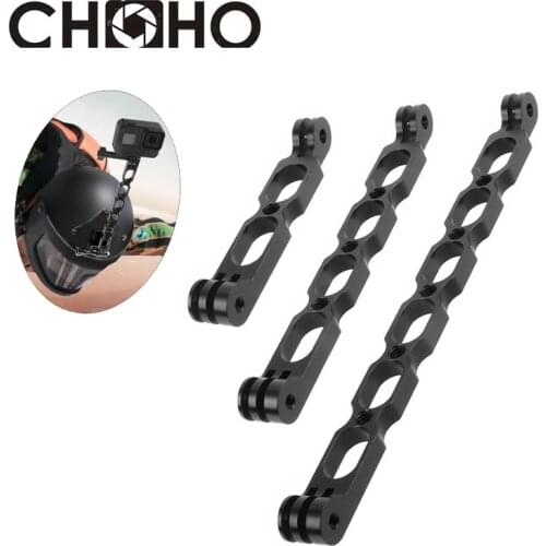 For Gopro Accessories Alloy Extension Pole CNC Aluminium Mount Helmet Arm Selfie Stick for Go Pro 9 8 Max Xiaomi Yi DJI Camera