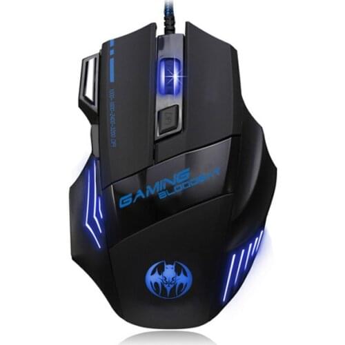 2018 Hot Professional Mouse 5500 DPI 7 Button LED Optical USB Wired Gaming Mouse For QCK DOTA2 World Of Tanks Pro Gamer INGT