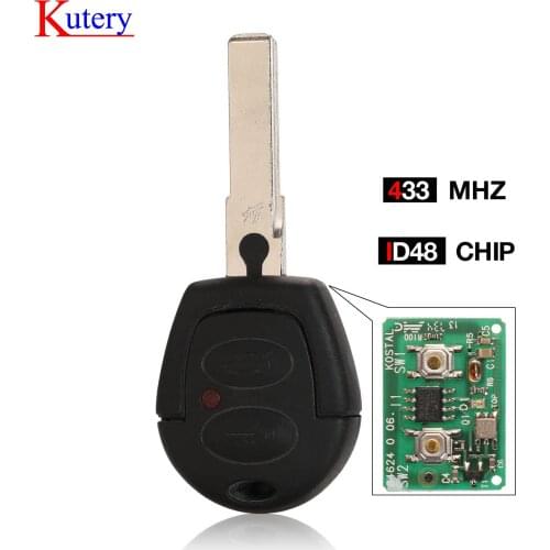 Kutery 2BTN Remote Flip key 434MHz id48 chip for VW Volkswagen GOL golf PASSAT Tiguan Polo Jetta Beetle Car Keyless