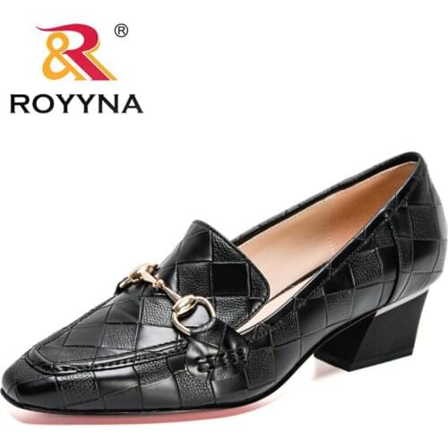 ROYYNA 2021 New Designers Casual Slip-on Synthetic Leather Loafers Ladies Spring Autumn Office Footwear Women Zapatos De Mujer