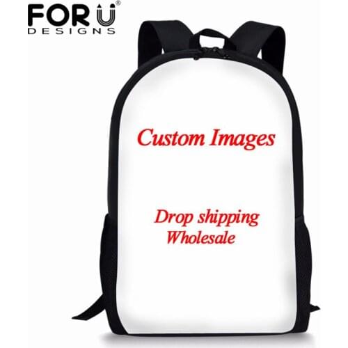 FORUDESIGNS Fashion Backpack Students Casual Children School Bags for Teenagers Custom Image or Logo Drop Shipping and Wholesale