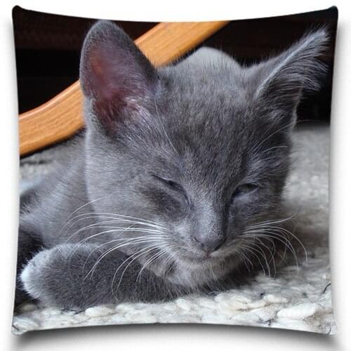 Cute Cat Throw Pillow Case Home Office Decal /Home Textile Gift Pillow Cover 5 size 9 style