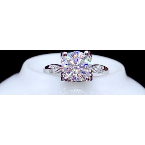 Newest crackling moissanite gemstone ring for women jewelry engagement ring for wedding 925 silver man ring birthday gift