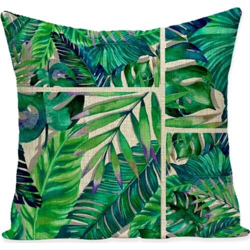 Tropical Pillow Cushion Covers Cushion Cover Leaves Nordic Home Decoration Simple Green Plants Pillowcases Vintage Home Decor
