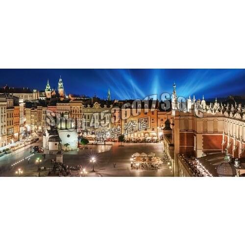 Full Diamond Embroidery,Landscape,Krakow Main Square,5D,Diamond Painting,Cross Stitch,Diamond Mosaic,Decoration,Needlework,Gift