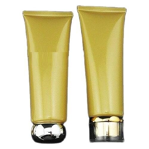 Empty Skin Care Products Cosmetic Hose 80ml Empty Hand Cream Cosmetic Container Yellow Facial Cleanser Soft Tube 80ml 50pcs
