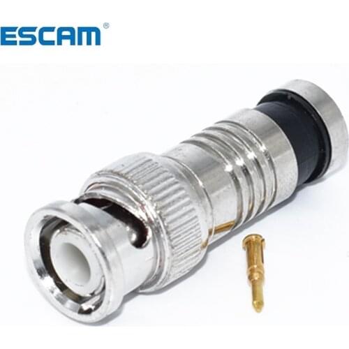 10PCS/lot BNC Connector Compression Connector Jack for Coaxial RG59 Cable CCTV Camera Accessories