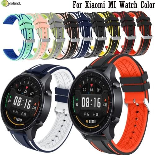 22MM Soft Silicone WatchStrap For Xiaomi MI Watch Color SmartBand Bracelet WirstStrap Accessories Belt For Realme Watch S Correa