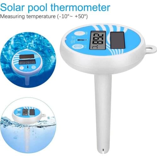 Solar Powered Outdoor Pool Thermometer Waterproof Floating Digital LCD Display Spa Thermometer
