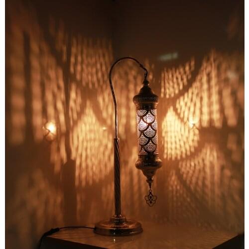 Unique turkish table lamp,authentic vintage handmade decorative bedside light,turkish lamp