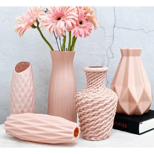 Flower Vase Home Flower Arrangement Living Room Origami Plastic Nordic Style Home Decoration Ornament Home Decor Flower pot