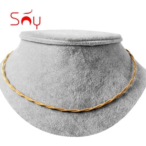 Sunny Jewelry Fashion Choker Necklace New Copper Gold Planted Lady Women High Quality Romantic Anniversary Daily Wear Gift