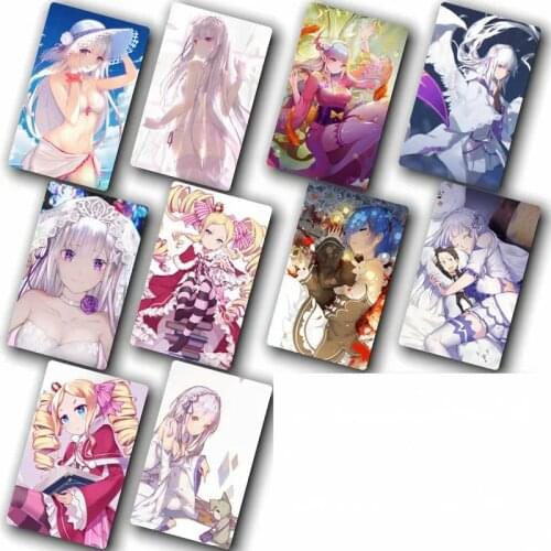 10pcs Re:Life in a different world from zero Card Sticker Smooth Surface DIY Decoration Bus ID Anime Stickers