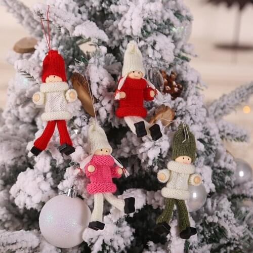 15*5cm Christmas Tree Pendant Travel Suitcase Cute Hanging Doll Bag Backpack Ornament