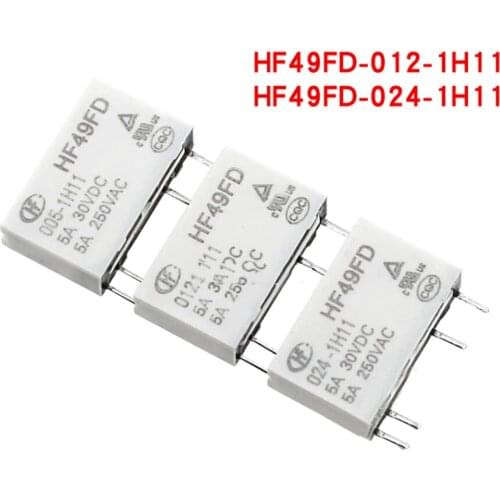 5PCS HF49FD-005-1H11 HF49FD-012-1H11 HF49FD-024-1H11 RELAY 1H11T 1H12 4PIN 5A 5V 12V 24V