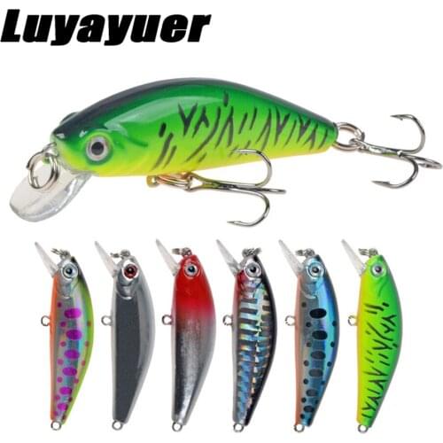 6Color Crankbait Fishing Lure Artificial Bait 4.7cm 3.3g Hard Swimbait Fsihing Tackle Lures Mini Wobbler Lure