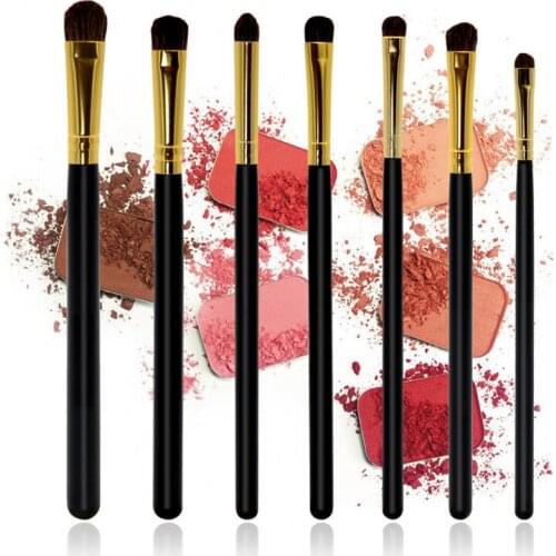 7Pcs Professional Eyeliner Eyelash Eyebrow Make-up Brush Tool Eyeshadow Make Up Brushes Set Eye Blending Beauty MakeUp Brush