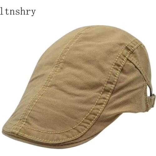 2019 new women men cotton Visors spring summer embroidery beret hat adjustable newsboy hats solid vintage male flat cap