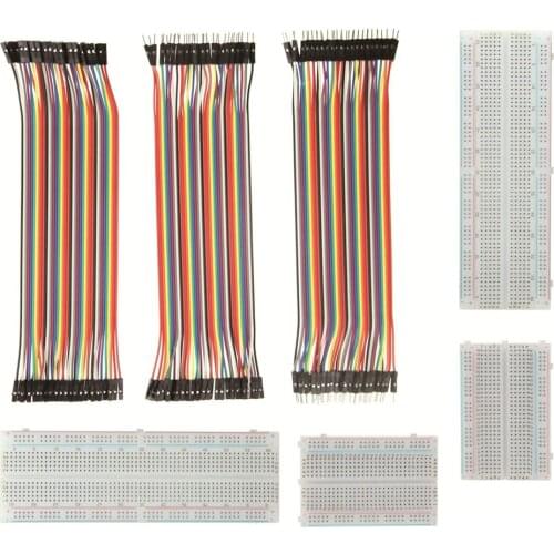 Breadbarod 830 400 pin 120pcs Dupont Cable kit Female to Male and Female to Female Jumper Wire Dupont Cable Breadboard 400 point