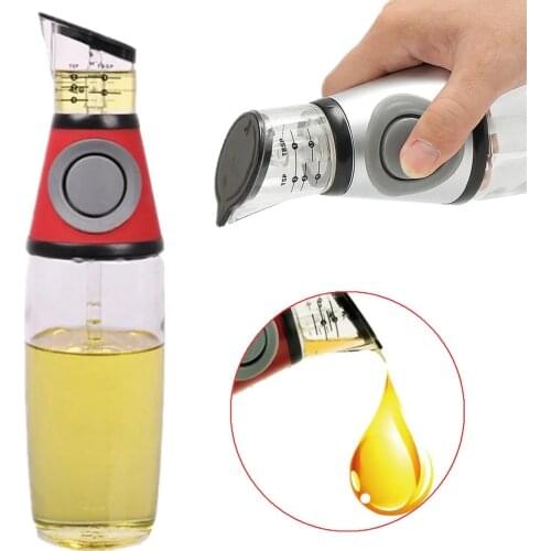 Dropshipping Oil measuring bottle Kitchen Glass Olive Oil Vinegar Dispenser Pourer Bottle With No-Drip Spout Measuring Cups
