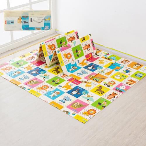 Foldable Crawling Carpet Kids Game Activity Rug Folding Blanket Educational Toys Baby Play Mat Waterproof XPE Soft Floor Playmat
