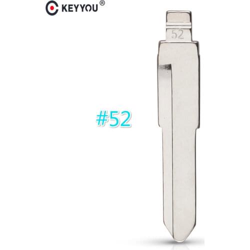 KEYYOU 10pcs/lot #52 Folding Flip Uncut Key Blade Blank For Suzuki Swift Isuzu No.52 Fob Replacement