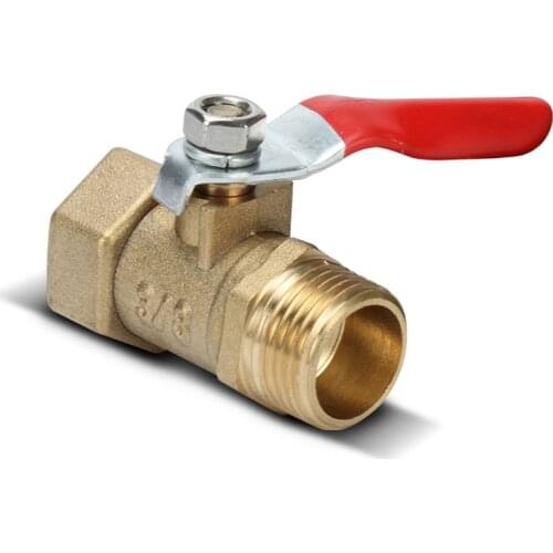 Brass small ball valve 1/8" 1/4'' 3/8'' 1/2'' Female/Male Thread Brass Valve Connector Joint Copper Pipe Fitting Coupler Adapter