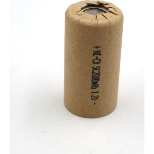 Ni-CD SC2000mAh 1pcs SC2.0Ah rechargeable battery cell,Power Cell,power tool battery cell,discharge rate 10C-15C
