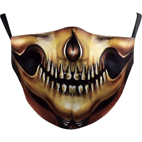 NEW Horror Skull Cosplay Halloween Christmas Mouth Masks Adult Dust-Proof Street Sports Breathable Anti-Fog Face Protection Mask