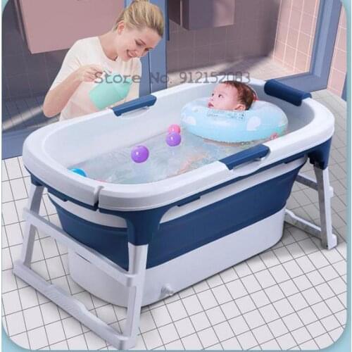 Newborn Baby Bath Tub Baby Can Sit And Lie Large Folding Childrens Swimming Bucket Childrens Bath Jar Household Products