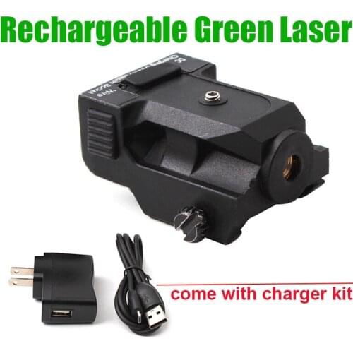 Rechargeable Glock 17 Pistol Green Laser Sight Tactical Hunting Rifle Gun Laser Fit Picatinny Rail Aiming Laser Pointer