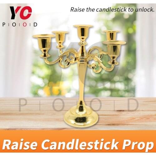 Raise Candlestick Prop Escape Room Just raise the wireless candlestick to unlock the 12V EM lock takagism game supplier
