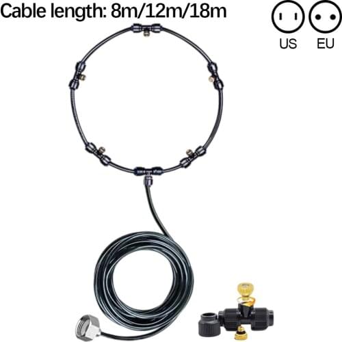 Cooling System DIY Sprayer Kits Automatic Mister Nozzles 3/4 Inch Connector for Garden Outside Pool Canopy