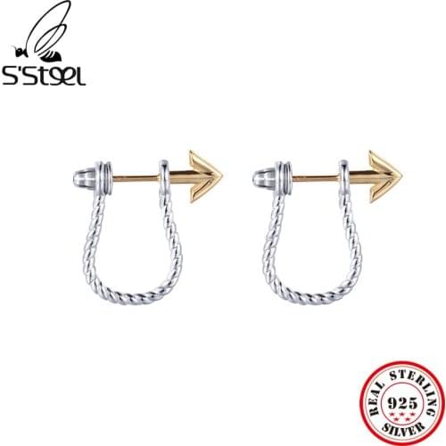 SSTEEL Personalized Earrings For Women Sterling Silver 925 Earring Geometric Minimalist Vintage Designer Earings Fine Jewelry