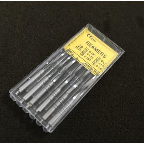 6pcs/pack Dental Reamers drill for self-tapping screw Post thread root canal nail pile 32mm
